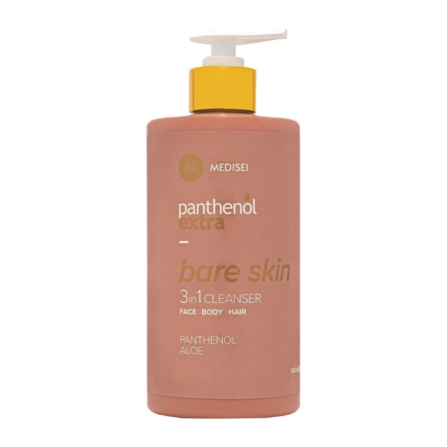Panthenol Extra Bare Skin 3 in 1 Cleanser για Πρόσωπο, Σώμα και Μαλλιά, 500ml