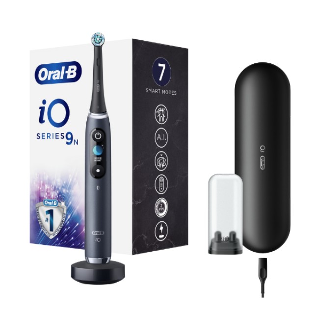 Oral-B io Series 9N Magnetic Black Onyx Μαύρη Ηλεκτρική Οδοντόβουρτσα, 1 Τεμάχιο