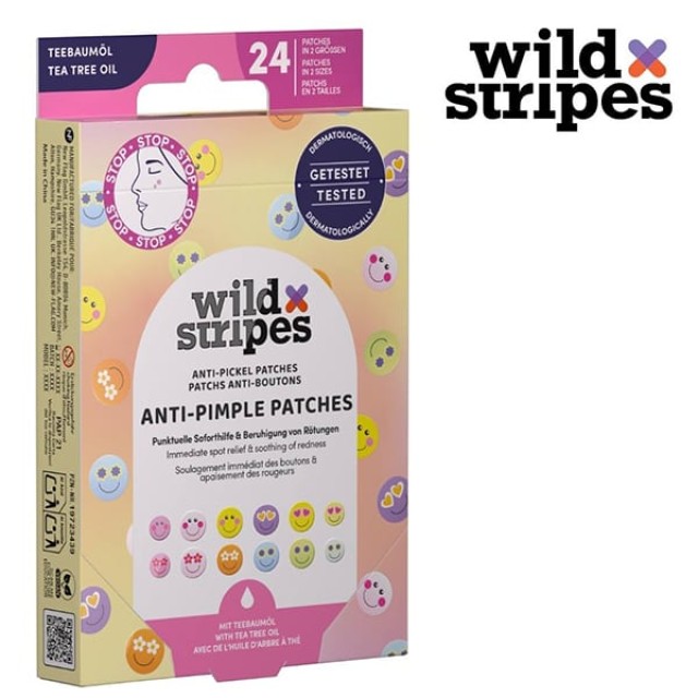 Wild Stripes Anti-Pimple Patches Smile Stop με έλαιο τεϊόδεντρου, 2...