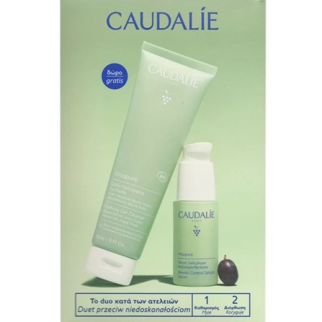 Caudalie Promo Vinopure Blemish Control Salicylic Serum 30ml + Puri...