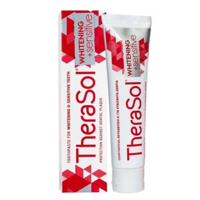 Therasol Toothpaste Whitening & Sensitive Φθοριούχα λευκαντική οδον...