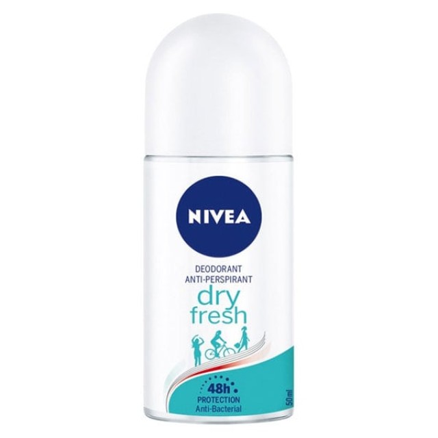 Nivea Dry Fresh Deodorant Anti Persipirant Γυναικείο Αποσμητικό Roll-on 48ωρης Προστασίας, 50ml