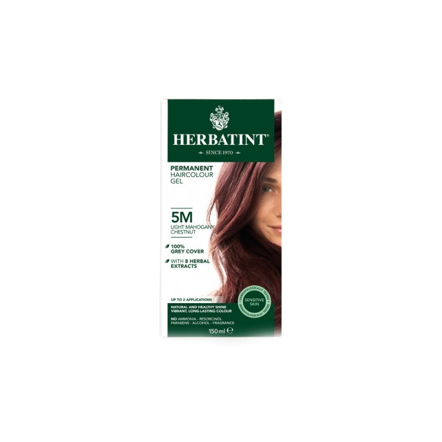Herbatint Permanent Haircolor Gel 5M Καστανό Ανοιχτό Μαόνι