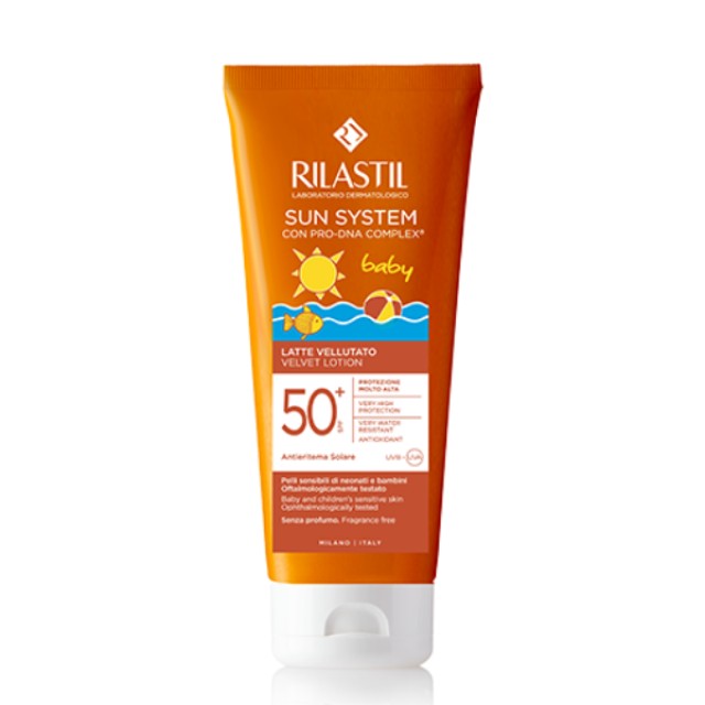 Rilastil Sun System Latte Vellutato Velvet Lotion Kids Αντηλιακό Γαλάκτωμα Προσώπου-Σώματος για Βρέφη & Παιδιά SPF50+, 200ml