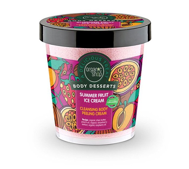 Natura Siberica Body Desserts Summer Fruit Ice Cream Κρέμα Απολέπισης Σώματος, 450ml