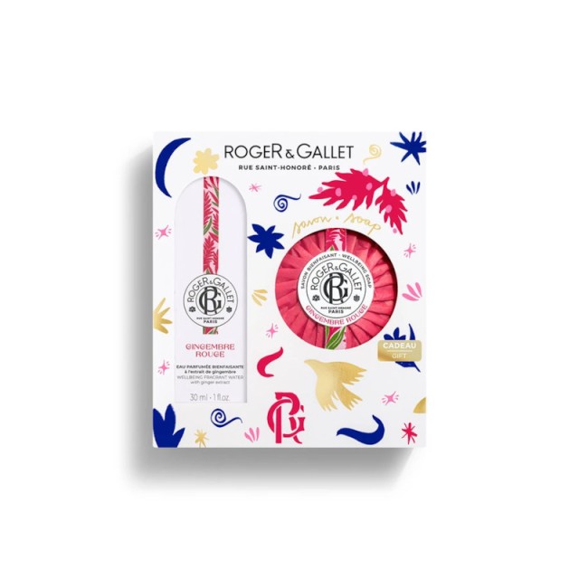 Roger & Gallet Set Gingembre Rouge Eau Parfumee Bienfaisante 30 ml & Gingembre Rouge Soap 100 gr