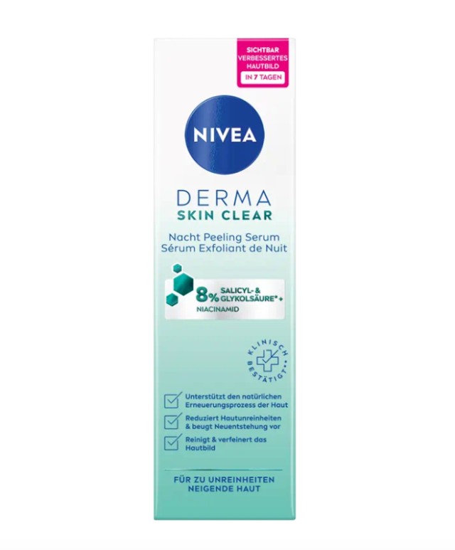 Nivea Derma Skin Clear Night Exfoliator Νυχτερινό Απολεπιστικό, 40ml