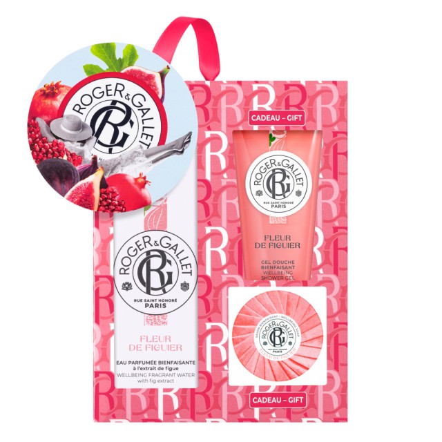 Roger&Gallet Ανοιξιάτικο Σετ Fleur de Figuier με Eau Parfumee Bienfaisante 100 ml, Σαπούνι 50g, & Αφρόλουτρο 50ml