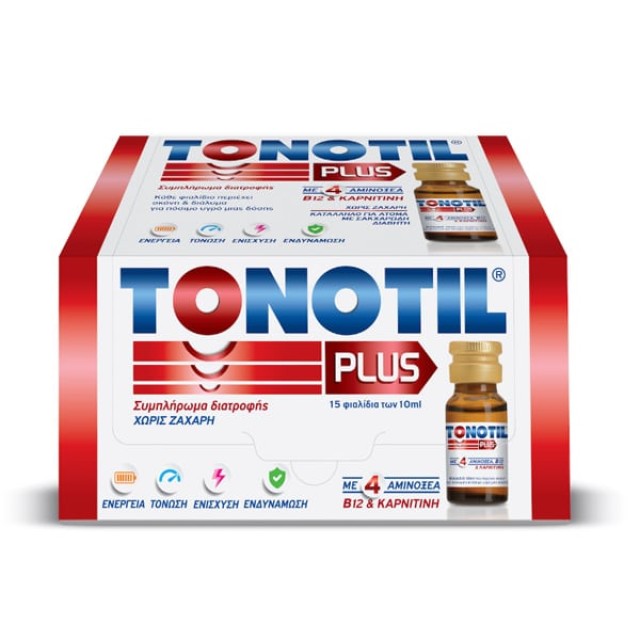 Tonotil Plus Πολυβιταμινούχο Συμπλήρωμα Διατροφής, 15 Τεμάχια x 10ml