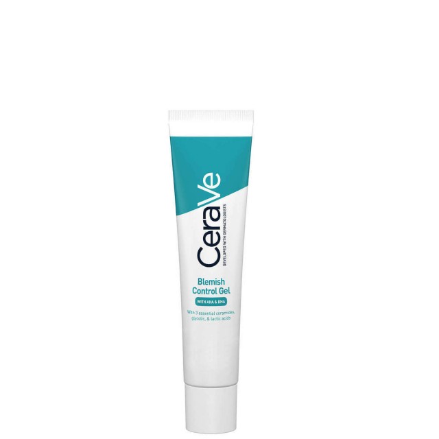 CeraVe Blemish Control Gel Καθημερινή Φροντίδα Κατά Των Ατελειών της Ακμής με AHA, BHA Kαι Ceramides, 40ml