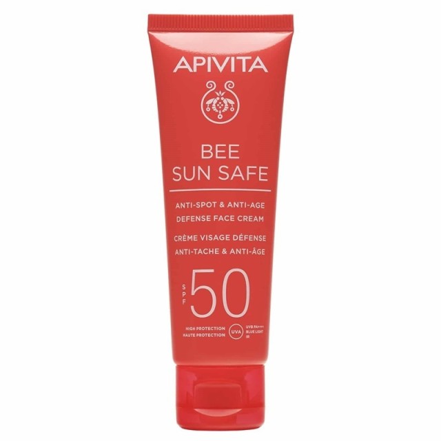 Apivita Bee Sun Safe Anti-Spot & Anti-age Defence Face Cream SPF50 Αντηλιακή Κρέμα Προσώπου, 50ml