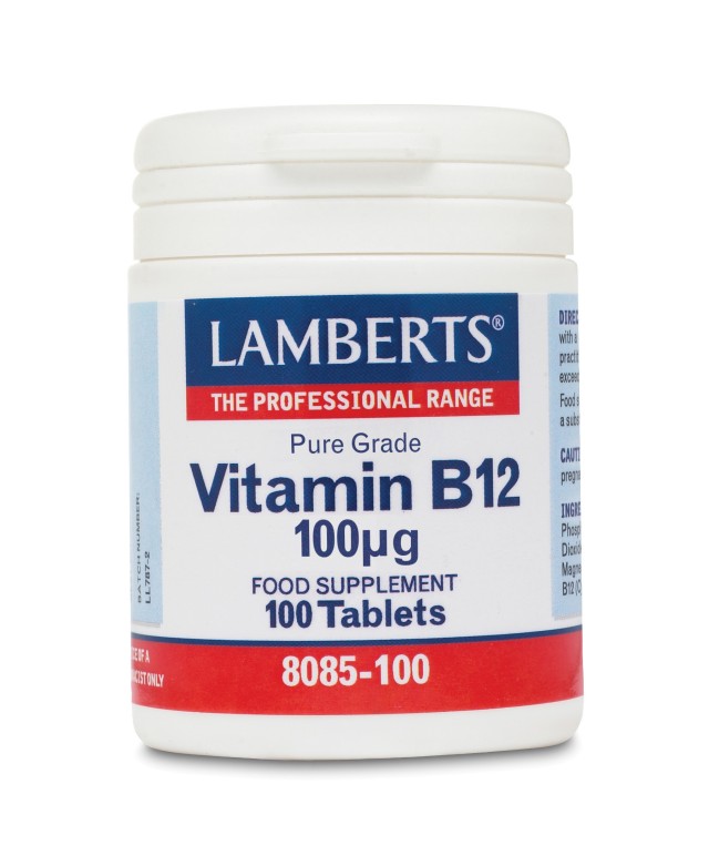Lamberts Vitamin B12 100μg Cobalamin Κοβαλαμίνη, 100 Ταμπλέτες