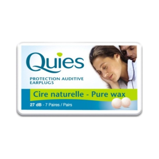 Quies Earplugs Natural Wax Ωτοασπίδες Από Φυσικό Κερί, 2 Ζεύγη