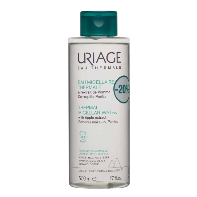 Uriage Eau Micellaire Νερό Καθαρισμού για Μικτές/Λιπαρές Επιδερμίδες (Promo -20%) 500ml