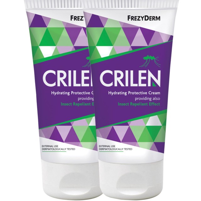 Frezyderm Promo Crilen Hydrating Protective Cream Ενυδατικό - Προστατευτικό Γαλάκτωμα Με Εντομοαπωθητική Δράση,  250ml (2x125ml)