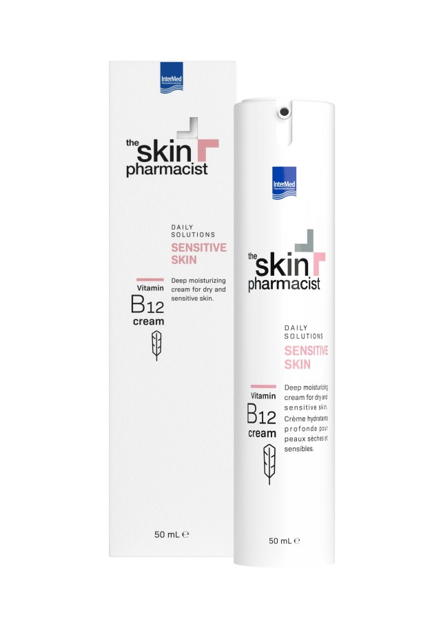 The Skin Pharmacist Sensitive Skin Vitamin B12 Cream Ενυδατική Κρέμα Προσώπου για Ξηρές - Ευαίσθητες Επιδερμίδες, 50ml