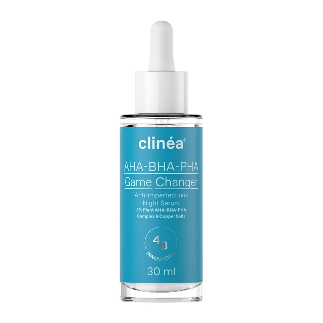 Clinea AHA - BHA - PHA Game Changer Night Serum against Blemishes, ...