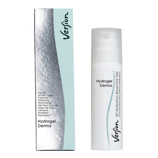 Version Hydrogel Derma 3D Hydration Bioactive Gel Kαταπραϋντικός Oρός Eνυδάτωσης Προσώπου & Σώματος, 150ml