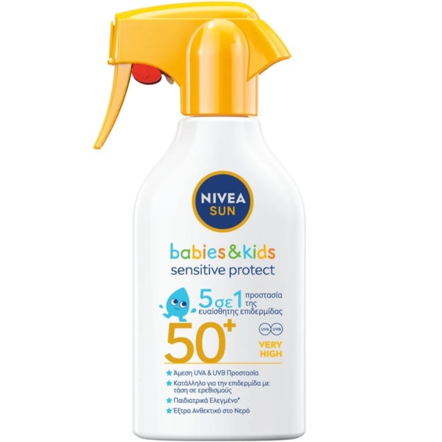 Nivea Sun Babies & Kids Sensitive Protect Trigger SPF50+ Παιδικό κα...