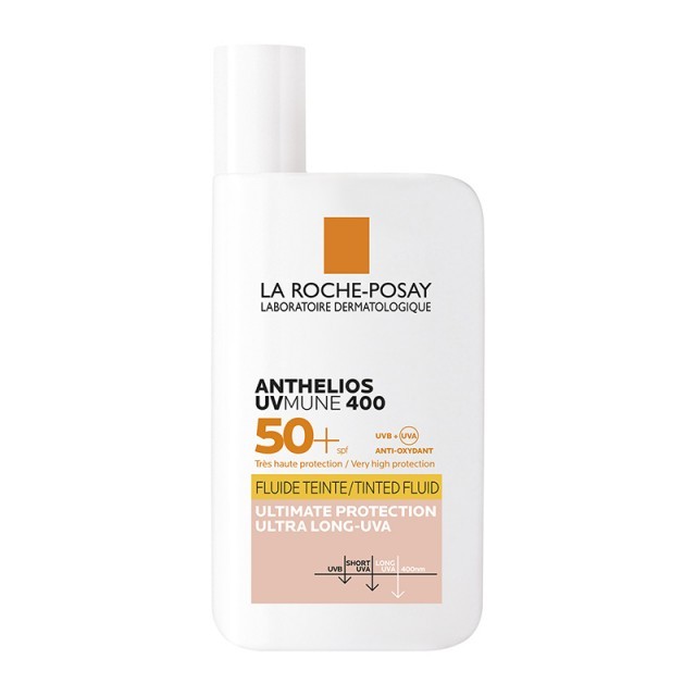 La Roche Posay Anthelios UVmune 400 SPF50+ Tinted Fluide Invisible Αντιηλιακό Προσώπου με Χρώμα, 50ml