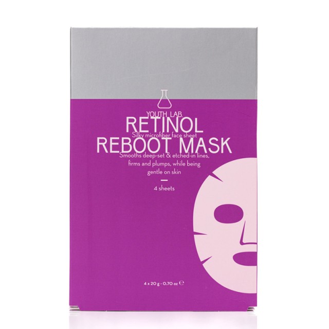 Youth Lab. Retinol Reboot Mάσκα Προσώπου Νύχτας με Ρετινόλη, 4x20g