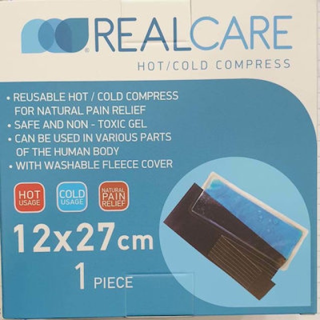 Real Care Compress Επίθεμα Gel Κρυοθεραπείας / Θερμοθεραπείας Γενικής Χρήσης 27x12cm, 1 Τεμάχιο