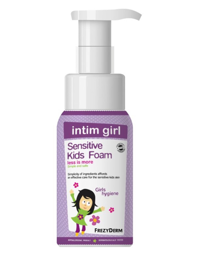 Frezyderm Sensitive Kids Intim Girl Foam Παιδικός Αφρός Καθαρισμού Για Την Ευαίσθητη Περιοχή, 250ml