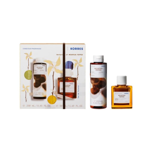 Korres Mountain Pepper Eau de Toilette Άρωμα 50ml + Αφρόλουτρο 250ml