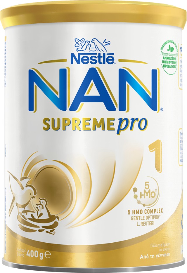 Nestle Γάλα σε Σκόνη Nan Supreme Pro 1 0m+ Γάλα σε Μορφή Σκόνης για Βρέφη Από τη Γέννηση 400gr