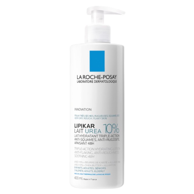 La Roche Posay Lipikar Urea 10% Ενυδατικό Γαλάκτωμα Σώματος με Ουρία για Ξηρές Επιδερμίδες, 400ml