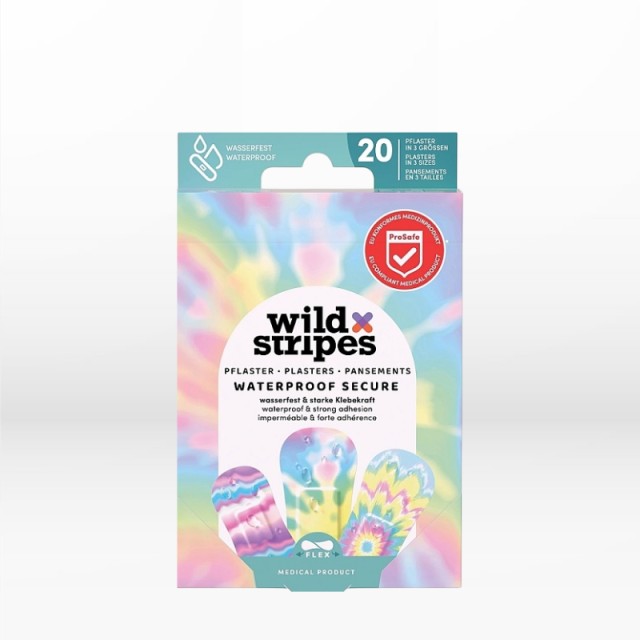 Wild Stripes Waterproof Rainbow Αυτοκόλλητα Επιθέματα, 20τμχ