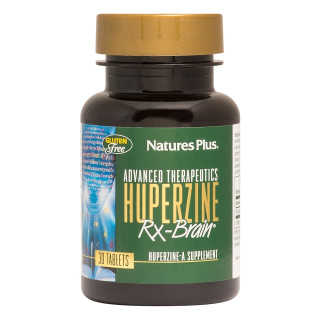 Natures Plus Huperzine Rx Brain Συμπλήρωμα Διατροφής για τη Βελτίωση Μνήμης, 30 Tαμπλέτες