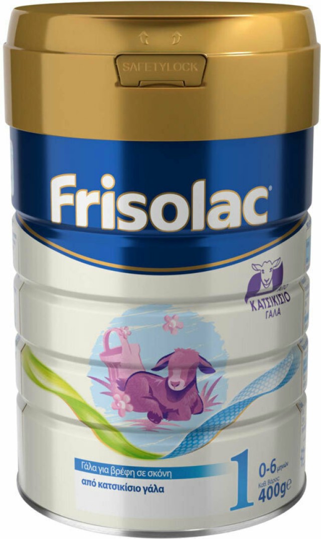 Frisolac Goat 1 0m+ Κατσικίσιο Γάλα σε Σκόνη για Βρέφη Μέχρι τον 6ο Μήνα, 400g