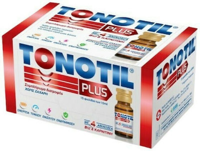 Tonotil Plus Πολυβιταμινούχο Συμπλήρωμα Διατροφής, 15 Τεμάχια x 10ml