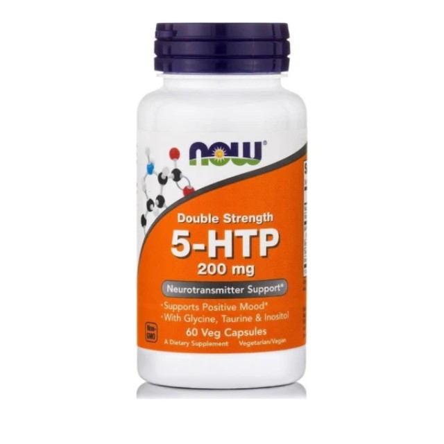 Now Foods 5 HTP 200mg Συμπλήρωμα Διατροφής για την Αντιμετώπιση του Άγχους, 60 Κάψουλες