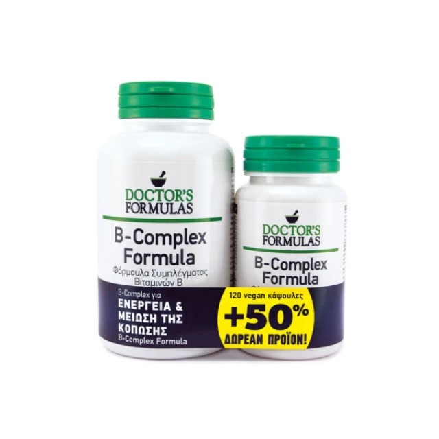 Doctors Formulas B-Complex Formula 120 κάψουλες + Δώρο 60 κάψουλες