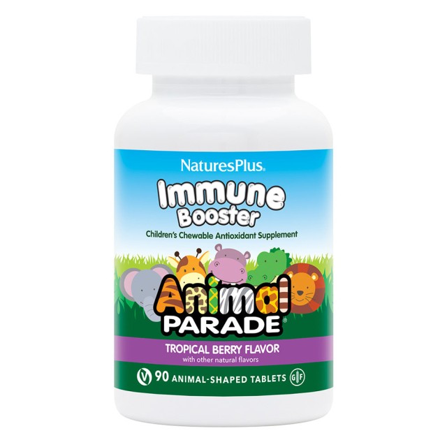 Natures Plus Animal Parade Kids Immune Booster Για το Ανοσοποιητικό των Παιδιών, 90 Μασώμενες Ταμπλέτες