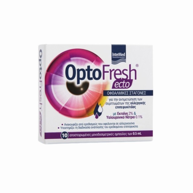 Optofresh Ecto Eye Drops Οφθαλμικές Σταγόνες Κατά Της Επιπεφυκίτιδα...