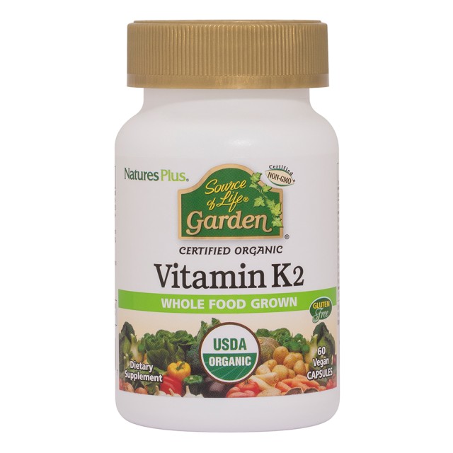 Natures Plus Source of Life Garden Vitamin K2 120mcg, 60 Φυτικές Κάψουλες