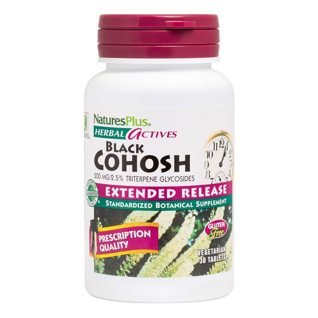 Natures Plus Herbal Actives Black Cohosh Extended Release Για την Εμμηνόπαυση, 30 Tαμπλέτες