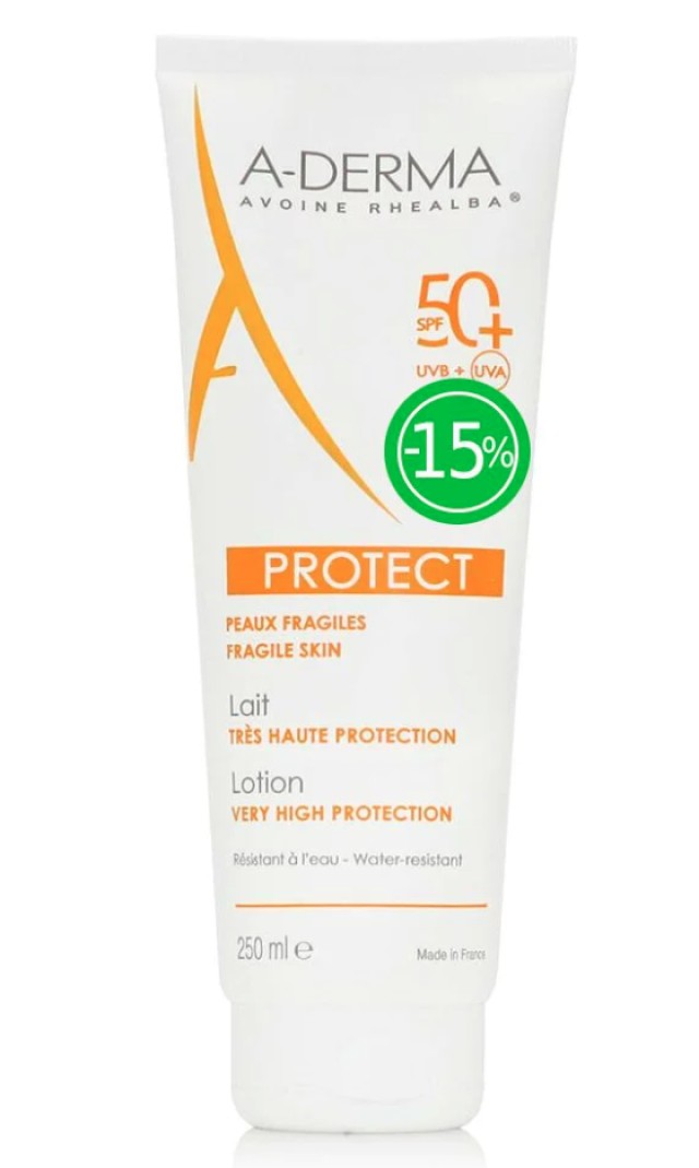 A-Derma Promο Protect Lait Αντηλιακό Γαλάκτωμα SPF 50+, 250ml