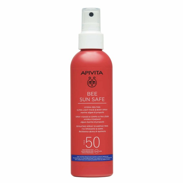 Apivita Bee Sun Safe Ενυδατικό Αντηλιακό Spray για Πρόσωπο - Σώμα Ελαφριάς Υφής SPF50, 200ml