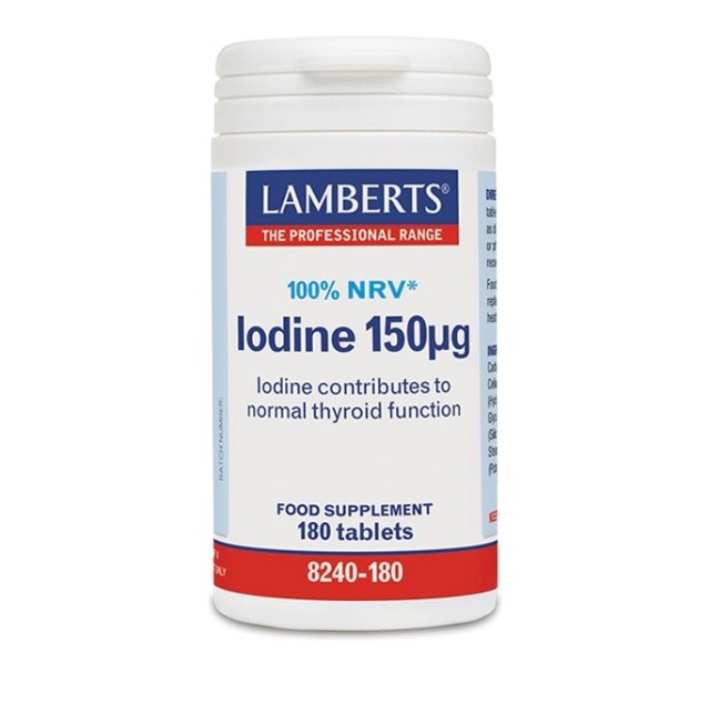 Lamberts Iodine 150mg Συμπλήρωμα με Ιώδιο, 180 Ταμπλέτες