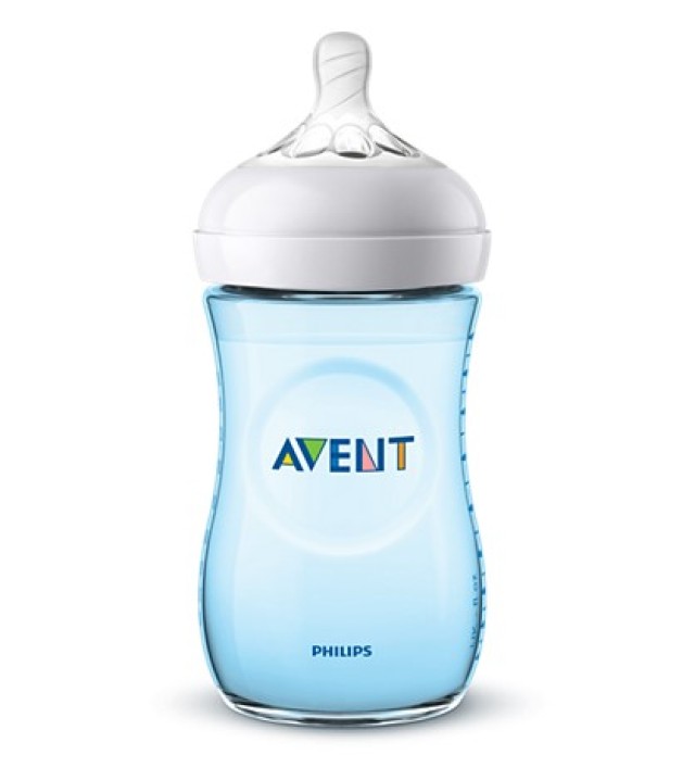 Avent Philips Natural Πλαστικό Μπιμπερό Μπλε 0-12m+ [SCF 035/17], 260ml