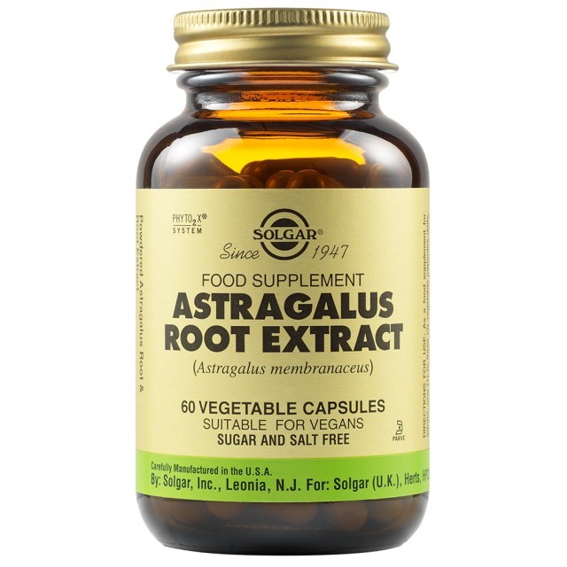 Solgar Astragalus Root Extract Εκχύλισμα Αστράγαλου, 60 Φυτικές Κάψουλες