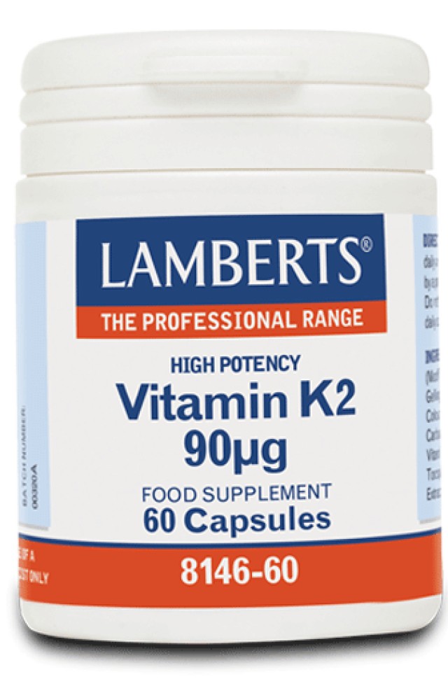 Lamberts Vitamin K2 90μg Συμπλήρωμα Βιταμίνης K2, 60 Κάψουλες