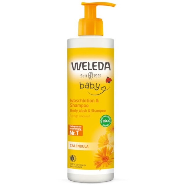 Weleda Baby Calendula Σαμπουάν & Αφρόλουτρο, 400ml