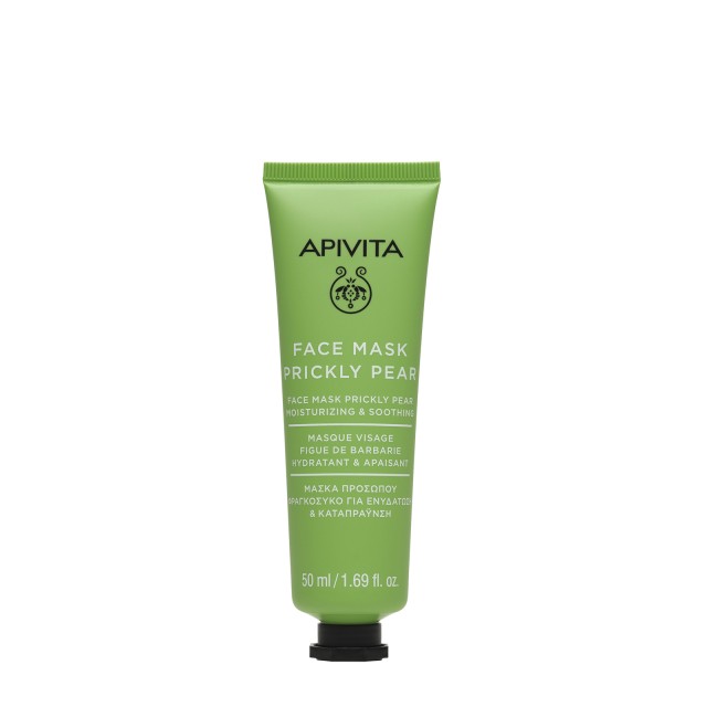 Apivita Face Mask With Prickly Pear Μάσκα Ενυδάτωσης & Καταπράυνσης Με Φραγκόσυκο, 50ml