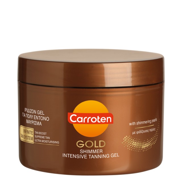 Carroten Gold Shimmer Tanning Gel Για Λαμπερό Μαύρισμα, 150ml