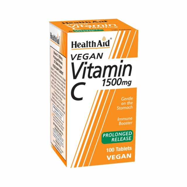 Health Aid Vitamin C 1500mg Prolonged Release Συμπλήρωμα Διατροφής Για Το Ανοσοποιητικό, 100 Ταμπλέτες